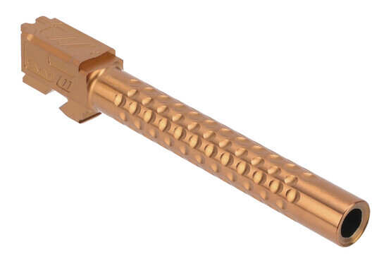 Zev Technologies Glock 34 Optimized match barrel features a burnt bronze anodized finish